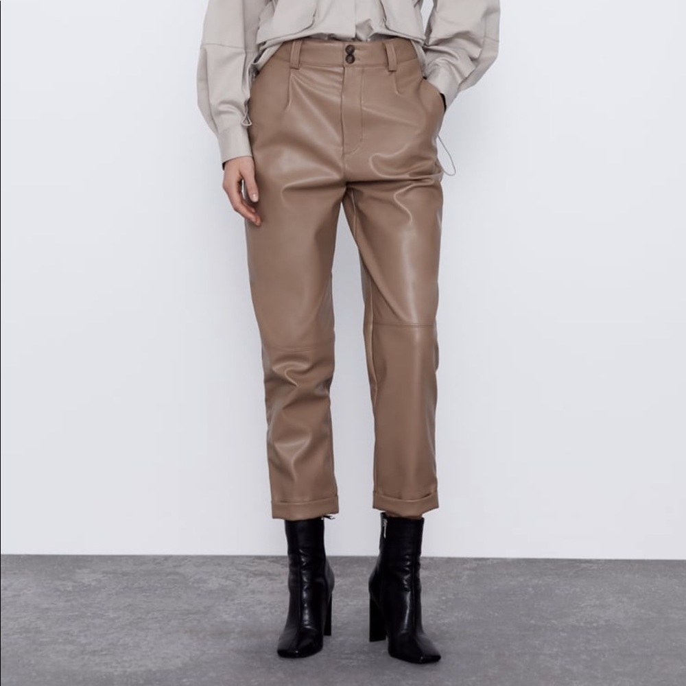 Zara Faux Leather Pants. NWT, Never been worn.